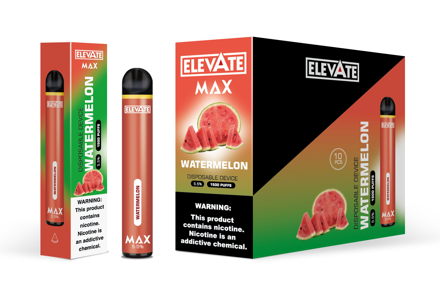Watermelon 1500 Puffs 5.5 Big Vapor E Cigarette