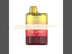 22000Puffs Rechargeable Disposable Vape with 15 Fab Flavors and 15 Impressive Colors