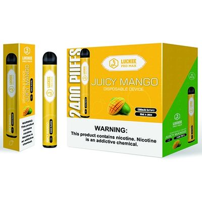 2400 Puffs Disposable Smoking Vape 7ml E Juice 1300mAh Battery OEM ODM