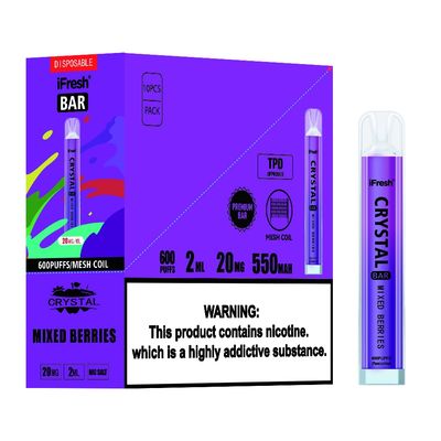 3.6v 550mah Tpd Vape batterij Tabaksproducten Richtlijn Voldoen