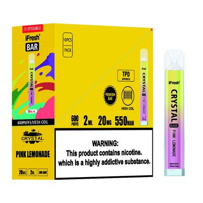 Compliant Tpd Vape 550mah Crystal Tobacco Regulated Product