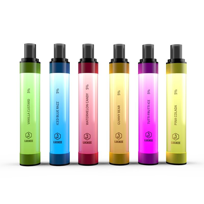 LUCKEE 2200 Puffs Rechargeable Disposable Vape 6ml E Liquid With Micro USB