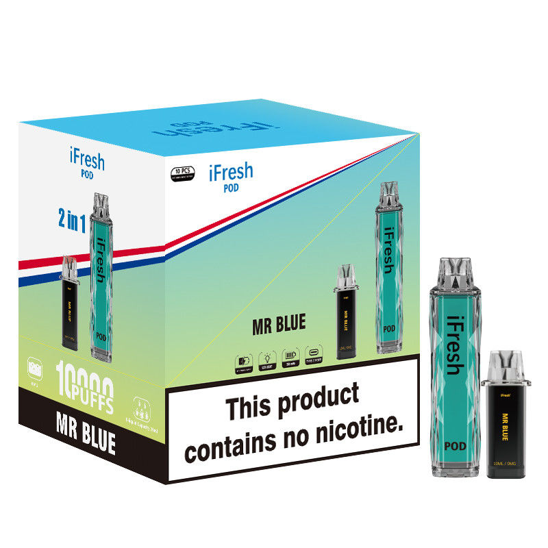 BGV Ifresh POD 10000puffs 1.2 Ohm Rechargeable Vape Cartridge 500mAh  Battery 10ml Replaceable Device