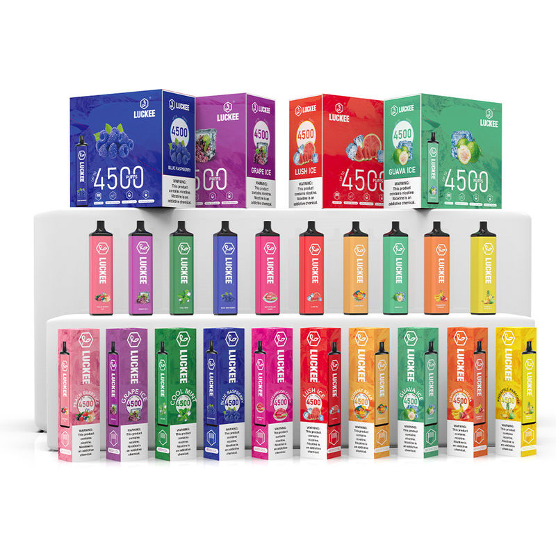 4500 Puffs 1500mah Vape Descartavel Disposable Luckee 12ml E-Liquid Flavor Box